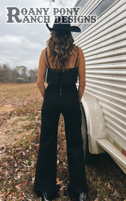 A Cowboy's Dream Denim Jumpsuit